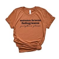 Simply Sage Market Women's Autumn Breeze Falling Leaves Short Sleeve Graphic Tee - XL - Autumn