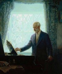 Tchaikovsky and his piano.