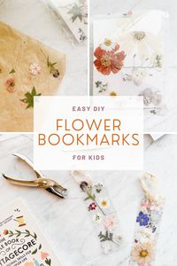 Learn how to make beautiful pressed flower bookmarks with just a few simple supplies and a little bit of time! These floral bookmarks are a great nature craft for both kids and adults!