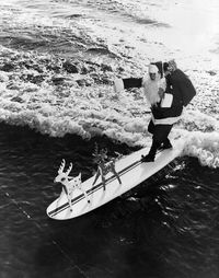 Surfin' Santa. Cypress Gardens, Florida. 1968