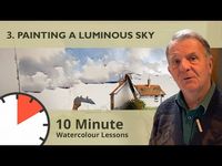 How to Paint a Luminous Sky - 10 Minute Watercolour Lessons | 3 - YouTube