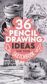 Looking for drawing inspiration? ✨ These 36 pencil drawing ideas range from beginner-friendly sketches of nature art drawings & figure drawings, to 90s-inspired doodles. Grab your sketchbook and get creative! ✏️ #drawingideas90s #pencildrawingideas #sketchbookideas