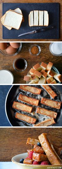 Easy Cinnamon French Toast Sticks #recipe