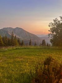 Montagnes, été, coucher de soleil, sunset, mountains, summer, aesthetic