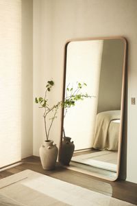 LARGE HANGING FULL-LENGTH MIRROR WITH ROUNDED FRAME