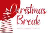 - CHRISTMAS FONT

"Christmas Break" is a beautiful handwritten font. This font is perfect for weddings, Christmas, stickers, banners, posters, photography, engagements, and more. Equipped with uppercase, lowercase, numerals, punctuation, swash, titling, and multilingual support