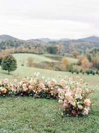 Organic Floral Ceremony Display in Asheville, NC | Lairsey Paper Co. | Semi-Custom Wedding Invitations