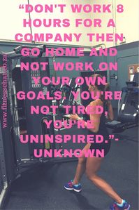 Don't work 8 hours for a company then go home and not work on your goals. fitness inspiration, fitness motivation, motivational quotes, inspirational quotes, inspiration, motivation, quotes, life quotes, workout motivation, life goals #workoutmotivationgirl #fitnesschat #workout #quotes #quoteoftheday #motivation #inspiration