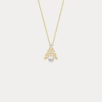 DETAILS Plating: 18K Gold Materials: 18K Gold On Silver, Cubic Zirconia,Freshwater Pearls Measurements: Length: 15.65"(39.75cm) + Extender: 1.97"(5.0cm) Pendant Diameter: 0.23"(6.0mm) Weight: 2.18g