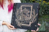 Gothic Personalized Photo Album Skeletons Kiss Till Death Do Us Part With Your Names Engraved and Date Great Gift for a Couple - Etsy