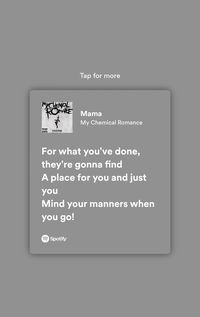 Mama mcr my chemical romance lyrics