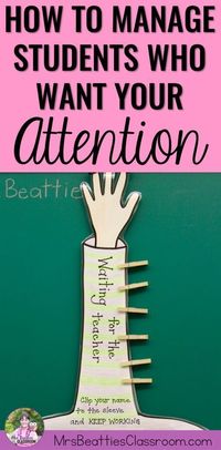 Are you a middle school or elementary teacher who is frustrated by lines of students wanting your attention? You are going to want to check out this post containing an easy strategy that both you AND your substitute teachers will love!