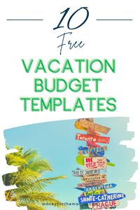 If you're looking to get awaya on vacation the first thing you need to do is figure out a budget for your trip. Here are 10 free vacation budget templates so you can plan out the perfect trip! Did I mention these travel budget worksheets are free? Download right now and get to planning!