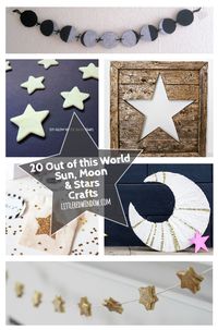 20 Out of This World Sun, Moon & Stars Outer Space Crafts to DIY! | littleredwindow.com