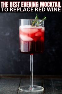 The Best Evening Mocktail to replace Red Wine - this mocktail is delicious, healthy and functional (basically everything wine isn't).  It contains valerian tea, tart cherry juice  and a splash of sparkling water.  It looks gorgeous in a wine glass and you'll love sipping on it at bedtime!