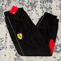 New Puma X Ferrari Sds Race Pants Joggers Size: Large Color: Black Red White Yellow Brand New With Tags