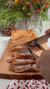 If you’re looking for something different to serve for Christmas this year, this is the recipe for you! A staple of Danish Christmas dinner, this “flæskesteg” (Danish pork loin roast) is juicy and delicious, and best of all, covered in a crispy crunchy pork rind! It can be hard to find pork loin with the skin on abroad, but it’s well worth it if you can get your hands on it! Full recipe/detailed instructions here: https://skandibaking.com/flaeskesteg-danish-roast-pork/ #christmas #christmasdinner #denmark #porkroast #flæskesteg