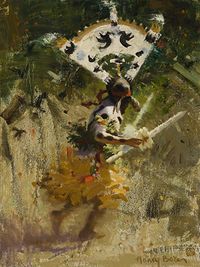 Apache Crown Dancer by Nancy Boren Oil ~ 16 x 12