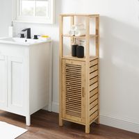 Add simple style and function to your space with the Bracken Mid Cabinet. While it has a small footprint, the cabinet provides ample storage space for linens and bathroom essentials.