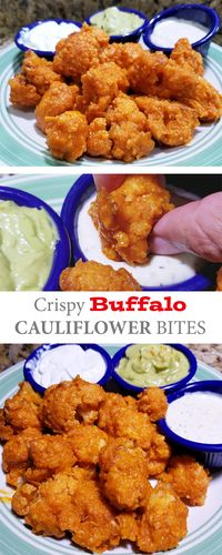 Crispy Buffalo Cauliflower Bites - The Kreative Life