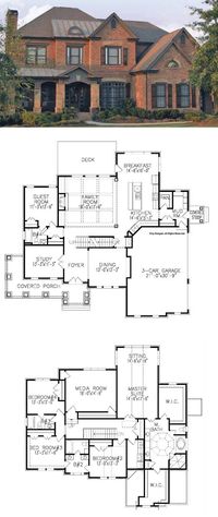 Traditional House Plan with 3962 Square Feet and 5 Bedrooms from Dream Home Source | House Plan Code DHSW68890