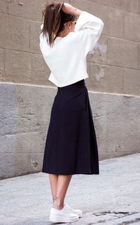 Midi skirt with sneakers #pixiemarket #normcore