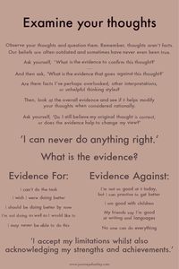 Do you have negative thoughts and beliefs about yourself, or perhaps others and the world, that you would like to change? How to change our negative thinking?  Observe your thoughts and question them. Remember, thoughts aren’t facts. Our beliefs are often outdated and sometimes have never even been true.   Ask yourself, ‘What is the evidence to confirm this thought?’  And then ask, ‘What is the evidence that goes against this thought?’  Then, look at the overall evidence and see if it helps modify your thoughts when considered rationally.   Ask yourself, ‘Do I still believe my original thought is correct, or does the evidence help to change my view?’  But what do we do when our old negative beliefs start to reappear?   Read on the Journeyofsmiley Blog