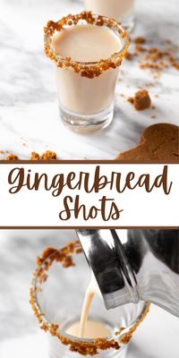 These gingerbread shots are easy to make, festive shots that are perfect for a Christmas party. Made with 4 ingredients in 5 minutes.