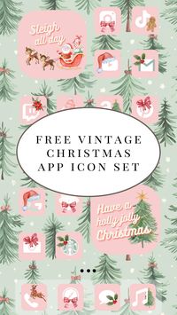 Get your phone ready for Christmas with these FREE Christmas Aesthetic App Icons! 115+ free christmas app icons for iphone, android and ipad! Christmas phone background and vintage christmas widgets included.