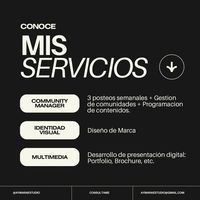 Si queres saber mis formas de trabajo, planes y servicios, escribime!📲.Mis servicios de diseño gráfico