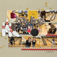 Bowling scrapbook idea