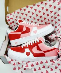 Love letter custom noke air force ones by @jadamscustoms