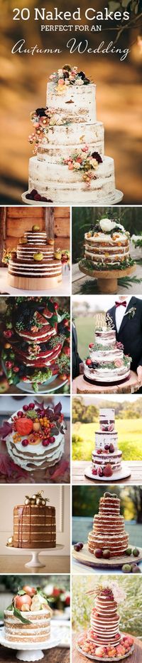 20 Naked Cakes Perfect for a Fall Wedding | SouthBound Bride | Full credits & links: www.southboundbri...