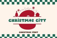 - CHRISTMAS FONT

Christmas City is a cute Christmas monogram font. It embodies playfulness and authenticity and is the perfect choice for all your favorite projects, or even for blog posts, logos, branding, ads, invitations, greeting cards, planners, photo albums, decorations, and much more. Add it to any of your designs, and enjoy the results!