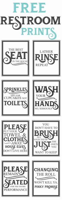 Free Vintage Bathroom Printables - The Mountain View Cottage