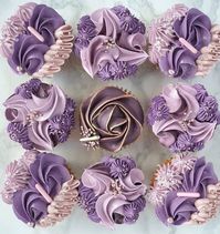 27. Purple Buttercream Garden Cupcakes Sweet and delicious, cupcakes are all the rage nowadays. Nothing is prettier that a cupcake. A small, individual version...