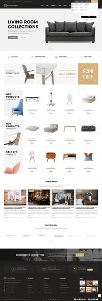 Furnihome - E-Commerce PSD Template for Furniture Store #PSD, #Commerce, #Furnihome, #Store