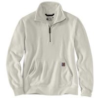 Pull on this women's quarter-zip sweatshirt to cover up while you run errands or tackle chores. Midweight cotton-blend fabric and a cozy mock turtle neck make it ideal for cool days. A front pouch provides a place to warm hands and has a hidden pocket for your phone. 10.5-ounce, 55% cotton / 45% polyester Relaxed fit Quarter-zip front with mock turtleneck Rib-knit cuffs and waist help keep out the cold Front pouch pocket with hidden media pocket Country of Origin: Imported No Image for E07