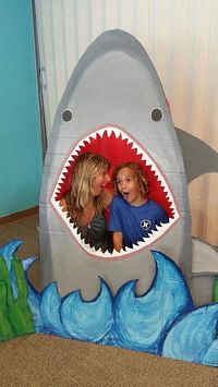 shark photo prop. ocean themed party