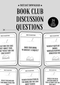 Thought-provoking Book Discussion Questions, Engaging Reading Prompts, Reading Questions for Book Club