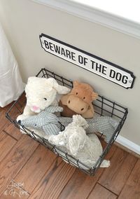 Dog Toy Storage | DIY Storage Idea | #puppytoys #Puppies