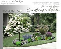 Hardiness Zone 5-8 Premade Design What is included in the purchase: (Please note: This is a digital download, not physical) 1. A premade landscape picture of the listing you purchased (exact layout, not custom). This premade layout has design principles and guidelines used to create the design, such as color schemes, focal points, and balance. 2. Layout and Spacing Blueprint with names, amount, and numbers of plants for you to follow along with while planting. 3. General Care, Maintenance, and I