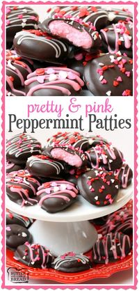 Homemade Pink Valentines Peppermint Patties - a simple, easy to make treat perfect for your Valentine! Butter With A Side of Bread via /ButterGirls/