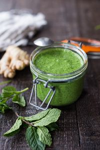 Simple, FLAVORFUL Cilantro Mint Chutney- a delicious accompaniment to Indian food - Somosas, Frankies, Dosa, Rice or Naan Bread. Can be made in 5 minutes flat! Here's a simple, but VERY flavorful recipe for Cilantro Mint Chutney. It's something that can be whipped up in a blender in just a few minutes and can be used on so many things to give your dishes a punch of flavor that will take them from ordinary to FANTASTIC!   A good recipe to add to your repertoire! It's made with fresh cilantro, ...