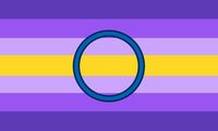 A flag for those who are close to the typical amab biology and were probaby raised to believe they were amab, but are still intersex and dislike the term amab in regards to themselves. TRANSINTERSEX (TRANS ID) THIS FLAG IS NOT FOR YOU.