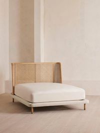 Image via Soho Home feat. the Hasker Bed, rattan and upholstered bed frame