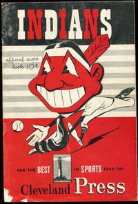 1950 Vintage Cleveland Indians Program Score Card