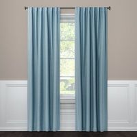 95"x50" Arube Linen Blackout Curtain Panel Blue - Threshold™ : Target