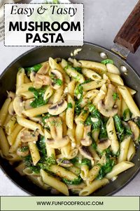 Vegan Garlic Mushroom Pasta Recipe