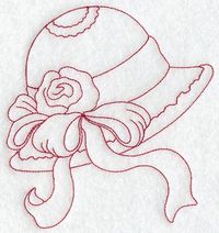 Victorian Hat 5 (Redwork)